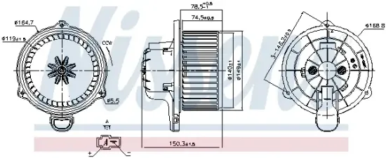 Innenraumgebläse 12 V NISSENS 87510 Bild Innenraumgebläse 12 V NISSENS 87510