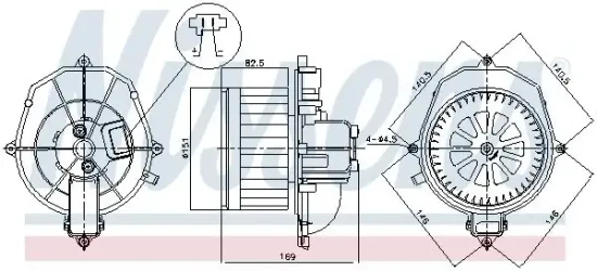 Innenraumgebläse 12 V NISSENS 87518 Bild Innenraumgebläse 12 V NISSENS 87518