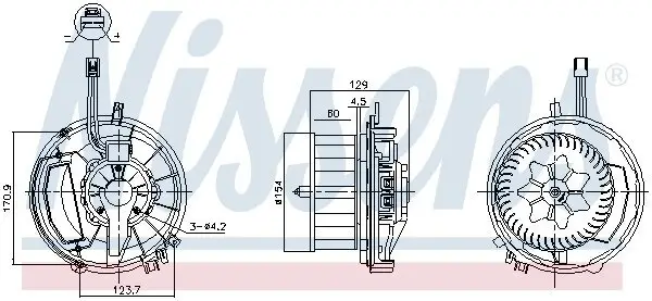 Innenraumgebläse NISSENS 87524