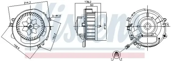 Innenraumgebläse 12 V NISSENS 87525 Bild Innenraumgebläse 12 V NISSENS 87525