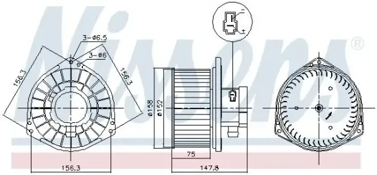 Innenraumgebläse 12 V NISSENS 87531 Bild Innenraumgebläse 12 V NISSENS 87531