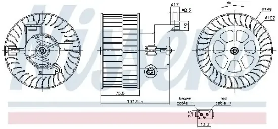 Innenraumgebläse 12 V NISSENS 87533 Bild Innenraumgebläse 12 V NISSENS 87533