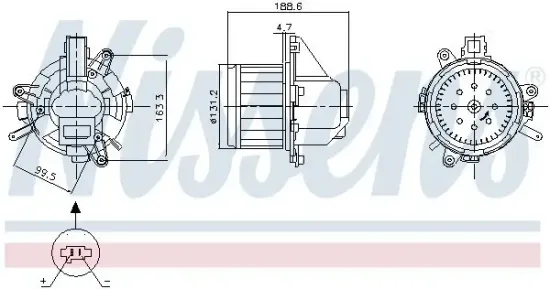 Innenraumgebläse 12 V NISSENS 87542 Bild Innenraumgebläse 12 V NISSENS 87542