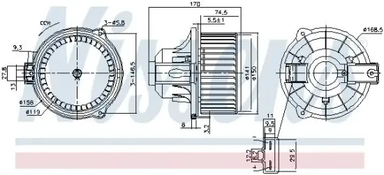 Innenraumgebläse 12 V NISSENS 87548 Bild Innenraumgebläse 12 V NISSENS 87548