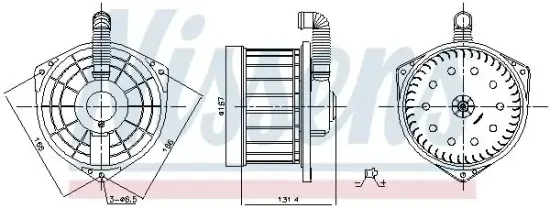 Innenraumgebläse 12 V NISSENS 87550 Bild Innenraumgebläse 12 V NISSENS 87550