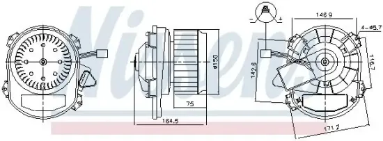 Innenraumgebläse 12 V NISSENS 87551 Bild Innenraumgebläse 12 V NISSENS 87551