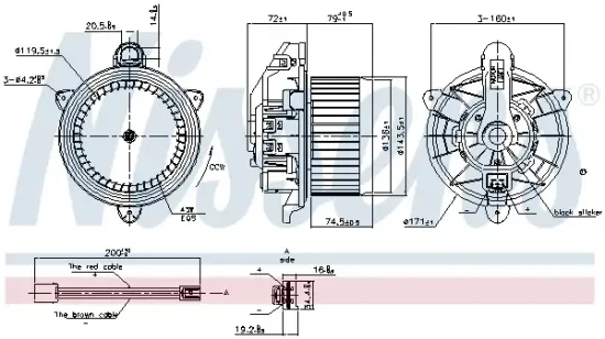 Innenraumgebläse 12 V NISSENS 87559 Bild Innenraumgebläse 12 V NISSENS 87559