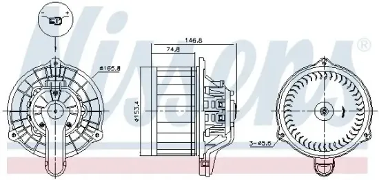 Innenraumgebläse 12 V NISSENS 87564 Bild Innenraumgebläse 12 V NISSENS 87564