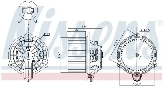 Innenraumgebläse 12 V NISSENS 87568 Bild Innenraumgebläse 12 V NISSENS 87568