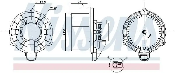 Innenraumgebläse 12 V NISSENS 87569