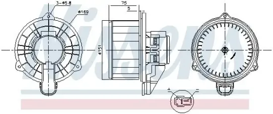 Innenraumgebläse 12 V NISSENS 87569 Bild Innenraumgebläse 12 V NISSENS 87569