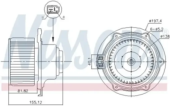 Innenraumgebläse 12 V NISSENS 87570 Bild Innenraumgebläse 12 V NISSENS 87570
