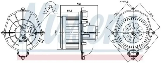 Innenraumgebläse 12 V NISSENS 87571 Bild Innenraumgebläse 12 V NISSENS 87571