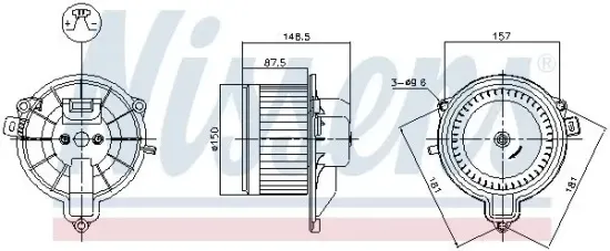 Innenraumgebläse 12 V NISSENS 87572 Bild Innenraumgebläse 12 V NISSENS 87572