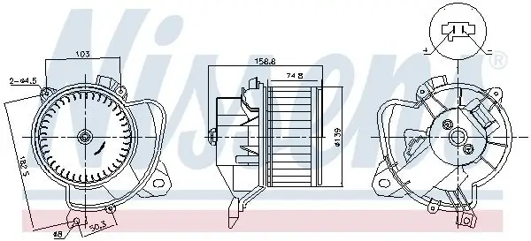 Innenraumgebläse 12 V NISSENS 87574