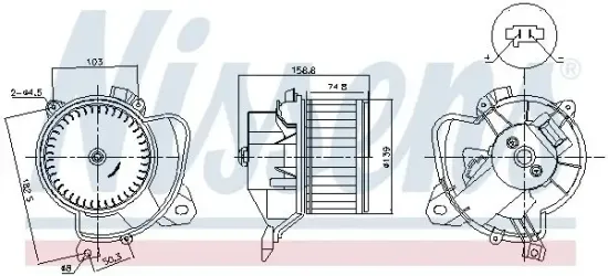 Innenraumgebläse 12 V NISSENS 87574 Bild Innenraumgebläse 12 V NISSENS 87574