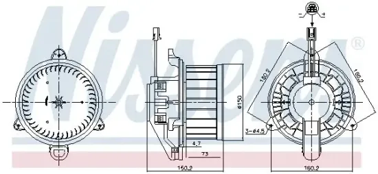 Innenraumgebläse NISSENS 87579 Bild Innenraumgebläse NISSENS 87579