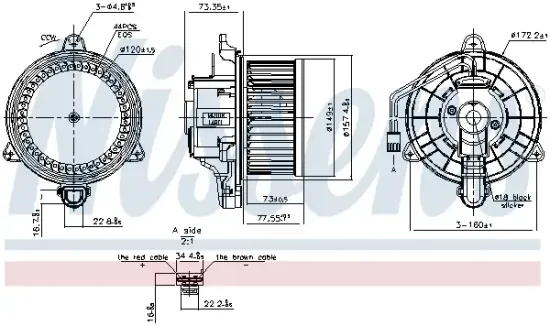 Innenraumgebläse 12 V NISSENS 87580 Bild Innenraumgebläse 12 V NISSENS 87580
