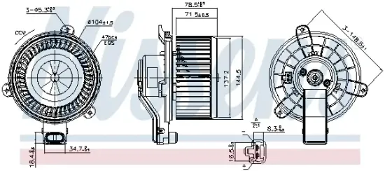 Innenraumgebläse 12 V NISSENS 87585 Bild Innenraumgebläse 12 V NISSENS 87585