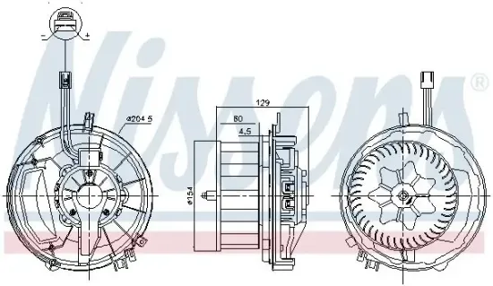 Innenraumgebläse NISSENS 87587 Bild Innenraumgebläse NISSENS 87587