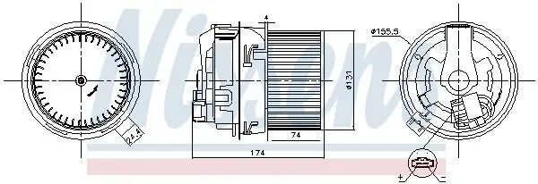 Innenraumgebläse 12 V NISSENS 87593