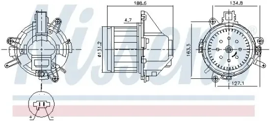 Innenraumgebläse NISSENS 87596 Bild Innenraumgebläse NISSENS 87596