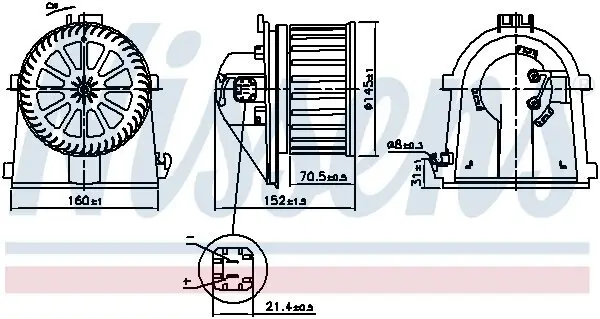 Innenraumgebläse 12 V NISSENS 87598
