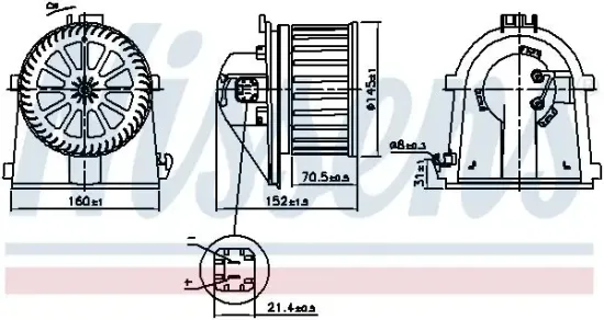 Innenraumgebläse 12 V NISSENS 87598 Bild Innenraumgebläse 12 V NISSENS 87598