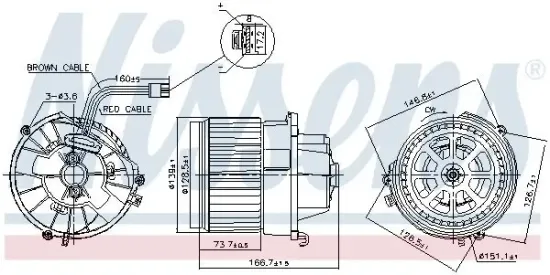 Innenraumgebläse 12 V NISSENS 87599 Bild Innenraumgebläse 12 V NISSENS 87599