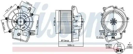 Innenraumgebläse 12 V NISSENS 87606 Bild Innenraumgebläse 12 V NISSENS 87606
