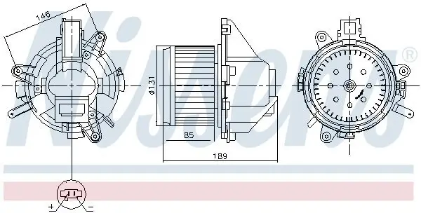 Innenraumgebläse 12 V NISSENS 87608