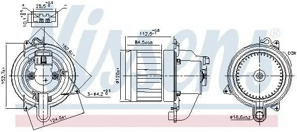 Innenraumgebläse 12 V NISSENS 87609