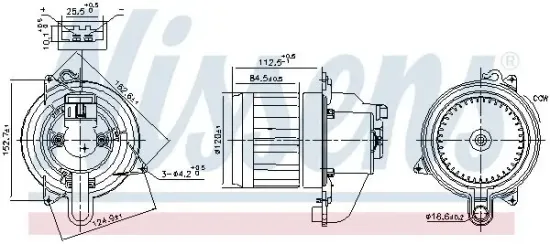 Innenraumgebläse 12 V NISSENS 87609 Bild Innenraumgebläse 12 V NISSENS 87609