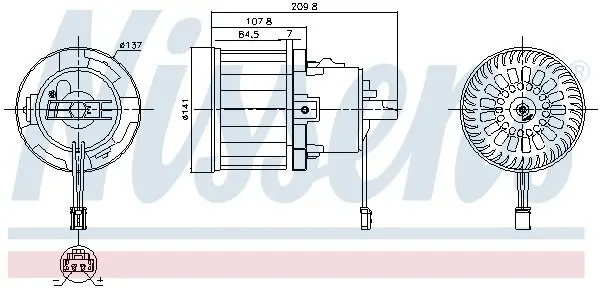 Innenraumgebläse NISSENS 87610