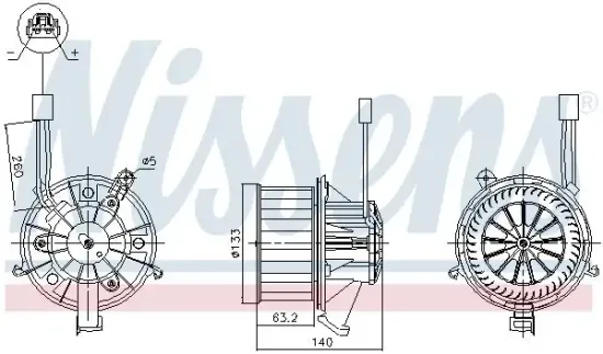 Innenraumgebläse 12 V NISSENS 87612 Bild Innenraumgebläse 12 V NISSENS 87612