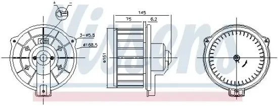 Innenraumgebläse 12 V NISSENS 87615 Bild Innenraumgebläse 12 V NISSENS 87615