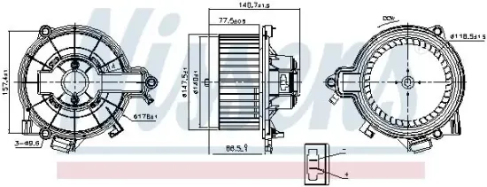 Innenraumgebläse 12 V NISSENS 87616 Bild Innenraumgebläse 12 V NISSENS 87616