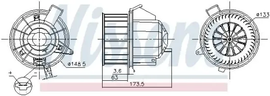 Innenraumgebläse 12 V NISSENS 87617 Bild Innenraumgebläse 12 V NISSENS 87617