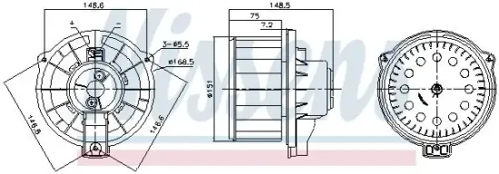 Innenraumgebläse NISSENS 87620 Bild Innenraumgebläse NISSENS 87620