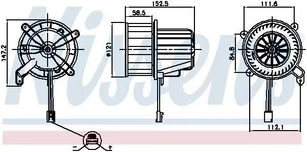 Innenraumgebläse 12 V NISSENS 87621