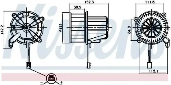 Innenraumgebläse 12 V NISSENS 87621 Bild Innenraumgebläse 12 V NISSENS 87621