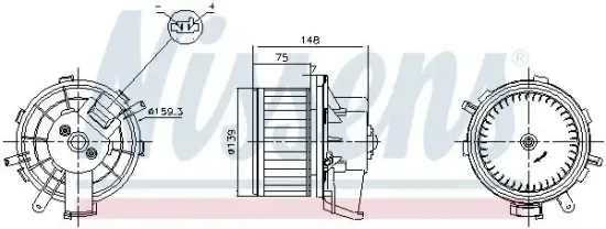 Innenraumgebläse 12 V NISSENS 87622 Bild Innenraumgebläse 12 V NISSENS 87622