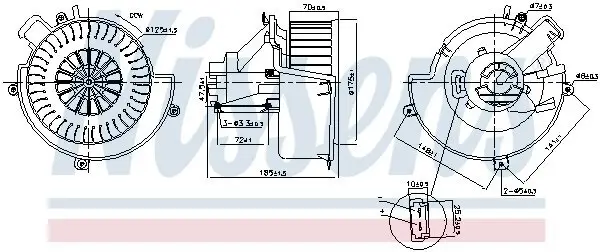 Innenraumgebläse 12 V NISSENS 87624