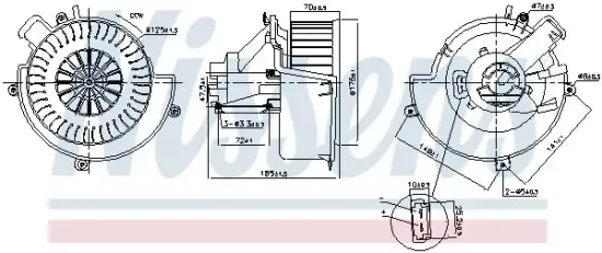 Innenraumgebläse 12 V NISSENS 87624 Bild Innenraumgebläse 12 V NISSENS 87624