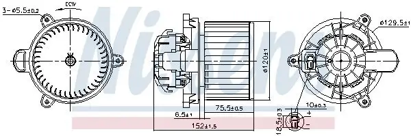 Innenraumgebläse 12 V NISSENS 87625