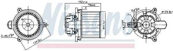 Innenraumgebläse 12 V NISSENS 87626