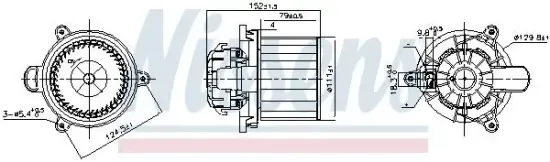 Innenraumgebläse 12 V NISSENS 87626 Bild Innenraumgebläse 12 V NISSENS 87626