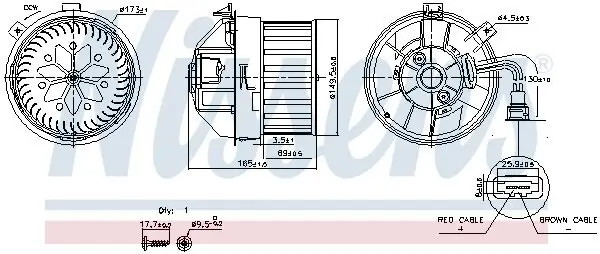 Innenraumgebläse 12 V NISSENS 87628