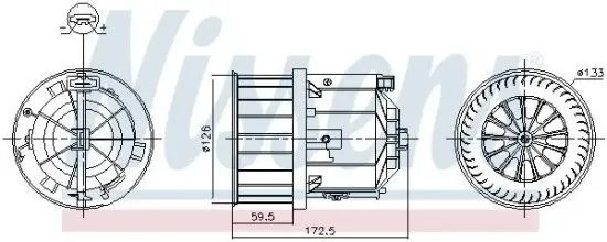 Innenraumgebläse NISSENS 87632 Bild Innenraumgebläse NISSENS 87632