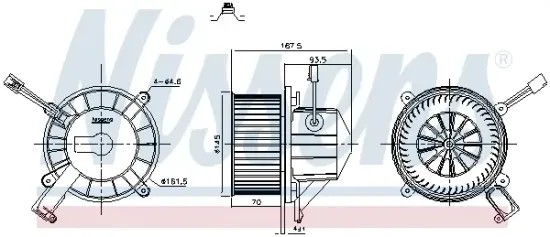 Innenraumgebläse 12 V NISSENS 87639 Bild Innenraumgebläse 12 V NISSENS 87639